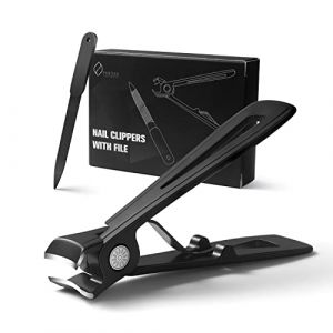 FERYES Grand coupe-ongles pour ongles épais avec lime à ongles en métal, 15 mm de large, coupe-ongles durs en acier inoxydable pour personnes âgées, hommes et femmes (Leftion, neuf)