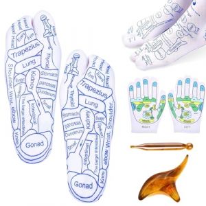 reflexologie plantaire,reflexologie,Chaussettes de r&eacute;flexologie des pieds, chaussettes d'acupression, chaussettes de massage, chaussettes de r&eacute;flexologie, chaussettes de r&eacute;flexologie (yinghonghuwaiyongpin, neuf)