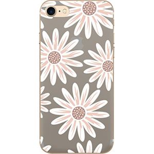 NOVAGO Compatible avec iPhone SE 2020,iPhone SE 2022,iPhone 7, iPhone 8 (4,7") Coque Gel Souple Solide R&eacute;sistante Impression Fantaisie (Fleur Rose) (NOVAGO-Vendeur PRO fran&ccedil;ais, neuf)
