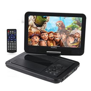 YOOHOO Lecteur DVD Portable 12,5" avec écran pivotant HD Rotatif de 10,1" avec Batterie Rechargeable, Prend en Charge Toutes Les régions, Plusieurs régions, Les lecteurs DVD de Voiture pour Enfants (xikiEU, neuf)