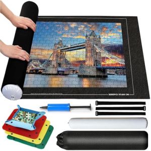 Tapis Puzzle 3000 Pièces,Tapis pour Puzzle Enroulable,Convient pour Adultes et Enfants,80 x 120 CM,avec 4 Trieur (Add fuel to the fire, neuf)