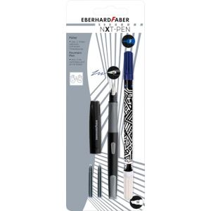 Eberhard Faber 551002 - Set d'écriture avec stylo à plume, effaceur d'encre et cartouches d'encre, set NXT-PEN gris/noir (collura, neuf)
