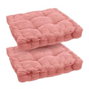 MIUUIPI Coussin de chaise 40x40 cm, 2 pi&egrave;ces Coussin de si&egrave;ge pour l'ext&eacute;rieur, Coussins d'&eacute;paisseur pour le sol, Coussin de si&egrave;ge pour l'ext&eacute;rieur pour banc et chaise de jardin (Rose) (MIFUTechnology, neuf)