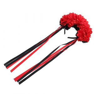 Didiseaon couronne d'halloween couronne fleur halloween couronne de fleur halloween accessoires de cheveux de fleurs D&eacute;corations d'Halloween Bandeau d'Halloween coiffe de fleurs en tissu (Merkowski, neuf)
