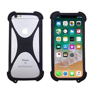 Etui Pour Logicom L-ite 552 500 502 L-ement 553 505 400 401 402 403 451 Housse de Coques Bumper T&eacute;l&eacute;phone Cover Logicom B bot 50 550 Power Bot Case Antichoc &eacute;lasticit&eacute; Souple Cadre de Protection(Noir) (ABCTenuk, neuf)