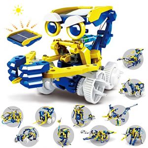 Robot Solaire Jouet pour Enfants 11 in 1 Hydraulique Jeux de Construction Scientifique Robotique Cadeau pour Garçon Fille 8 9 10+ Ans, Maquette Animaux Exterieur, anniversaire, Noël (SAINUO LIGHT, neuf)