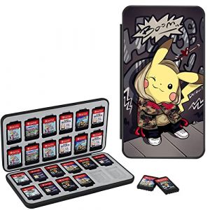 Konphat Étui pour Jeux Switch, Boîte de Rangement pour Cartouches de Jeux Nintendo Switch,Boîtier Housse de Protection Portable avec 24 Support des NS Jeux Cartes Organisateur Conteneur (Konphat EU, neuf)