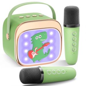 LUVTOY Machine Karaoke Enfant avec 2 Micros Enfants: [Personnalisation Exclusive] - Dinosaure Jouet Karaoké pour Enfants - Jouet Enfants 3-10 Ans - Cadeau Paques Garçons 3-12 Ans - Micro Enfant (OÜ JWWfocusT, neuf)