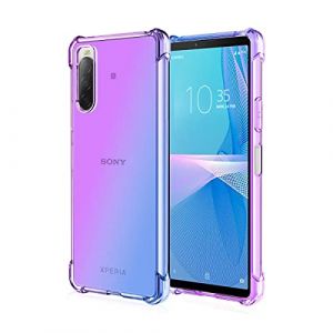 HONLEN Coque pour Smartphone, Compatible with Sony Xperia 10 III Étui, (6" inches) Transparente Dégradée TPU Silicone Quatre Coins Renfort d'angle Case (HONLEN, neuf)