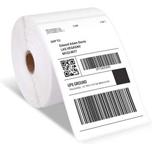 Phomemo Phomeom Lot de 500 rouleaux d'&eacute;tiquettes thermiques pour imprimante d'&eacute;tiquettes thermiques 10 x 15 cm pour Etsy, Shopify, Ebay, Royal Mail, FedEx, UPS, 10,2 x 15,2 cm, blanc (Bekhuz, neuf)