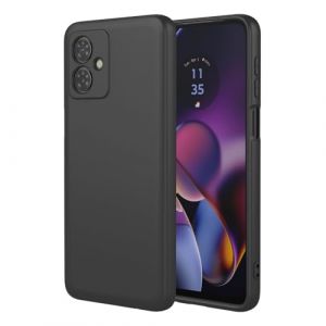 TAUYN Coque pour Motorola Moto G54 5G, Tr&egrave;s Mince Doux Liquide Silicone Housse, TPU Silicone Antichoc Protection Etui, Noir (Kuaigu, neuf)