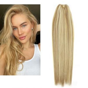 Larafona Hair Tissage Nautrelle Bresilien Meches 100% Remy Humain Cheveux Tissage, Lisse Highlights Brun/Blond P8/613# 100g/pc 16inch/40cm (Larafona Hair Extensions and Wigs, neuf)