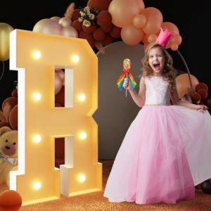 Lettre R géante lumineuse à DEL de 120 cm, panneau lumineux en mosaïque pour chapiteau, lettres LED pour Saint-Valentin, anniversaire, Noël, Nouvel An (VerveVoyageStore, neuf)