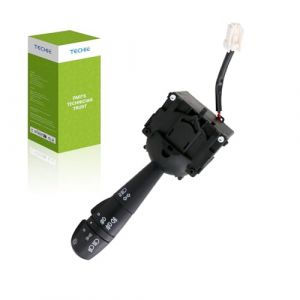 Techie Interrupteur clignotant pour Dacia Dokker, Duster SUV, Logan II, Sandero II avec interrupteur pour phares et antibrouillard adapté pour 8201167981, 255405005R, 251687 (Techie Auto Parts, neuf)