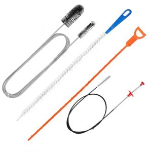 Furet Deboucheur Canalisation, 4 Pcs Brosse de Furet Deboucheur, Drain Outils de Débouchage de Canalisation Kit, Brosse de nettoyage réutilisable pour Débouchage de Canalisation pour Cuisine Douche (DINODANUBE TRADING, neuf)