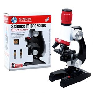 PHOEWON Microscope Enfant 100x 400x 1200x Grossissement Kit de Microscope Scientifique Enfant Microscope Set pour Kids l'éducation Précoce (Honphier-EU, neuf)