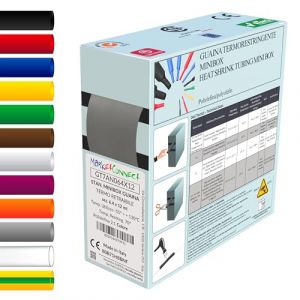 MarketConnect® Gaine Thermorétractable Ø 16 mm, L 6mt • GRIS • MINIBOX 2:1 BIG (MARKETCONNECT, neuf)