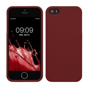 kwmobile Housse Compatible avec Apple iPhone SE (1.Gen 2016) / iPhone 5 / iPhone 5S Coque - Housse de t&eacute;l&eacute;phone Protection Souple en Silicone - Bordeaux Violet (SX-Commerce, neuf)