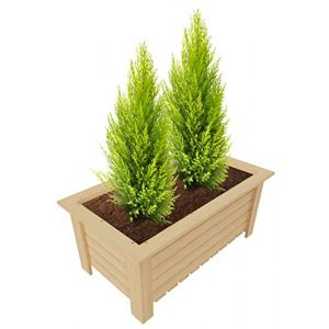 GoodFreshDecor Pot De Fleur Extérieur Intérieur en Bois Jardinière Rectangulaire Potager Bac À Fleurs Décor 70 x 40 x 30 cm (GoodFreshDecor, neuf)