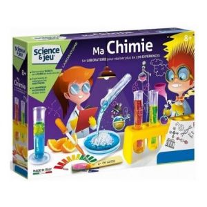 Ma Chimie Jeu et Science - Laboratoire Plus de 170 Experiences sans Danger - Coffret Scientifique Enfant 8 Ans + 1 Carte - Nouvelle Version Francaise (cavernedesjouets, neuf)