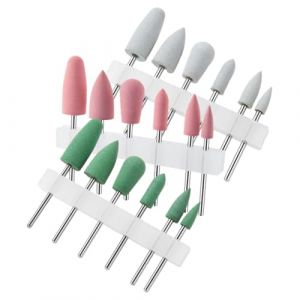 Cabilock 18 pcs Forets Manucure Silicone pour Disqueuse &agrave; Ongles Kit de Meule et Nettoyage des Cuticules Compatible avec Perceuses &Eacute;lectriques et Polyvalent pour Polissage et Retrait de (Nadine Quick, neuf)