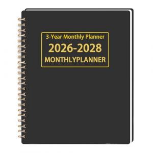 Planificateur mensuel &ndash; Agenda 2026-2028, agenda de planification sur 3 ans avec reliure &agrave; spirales, agenda de gestion des couleurs unies pour bureau, enseignant, coll&egrave;ge, enfants, maison, bureau (lanyuwm, neuf)