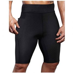 Pantalon de Sudation Homme Amincissante, Short de Sudation Homme Amincissante Sauna Vetement Ventre Plat pour Fitness Short Legging de Sudation pour Exercice Fitness Gym Yoga Sport Hommes (Anglekie, neuf)