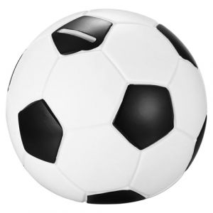 Tirelire de Football, Tirelire de Ballon de Football, Ttirelires Noir et Blanc, Piggy Bank, Tirelire en Forme de Football, Tirelire Adultes, Cadeaux pour Famille Décoration, 14x14x15cm (Senro Valley, neuf)