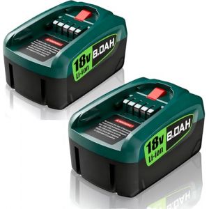 2 Batteries de Rechange 8,0 Ah pour Bosch 18 V PBA PSB PSR, compatibles avec Les syst&egrave;mes Green Tools House & Garden 18 V (Non compatibles avec Les aspirateurs Bosch Unlimited Series) (Zhongsheng-EU, neuf)