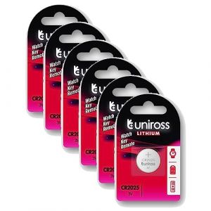 Uniross Pack de 6 Piles Lithium CR2025, 3V (Stock Bureau Maison Bien-&ecirc;tre, neuf)
