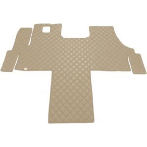 KRAM-TRUCK Tapis de Sol matelassés Compatible avec Fiat Ducato, Peugeot Boxer, Citroen Jumper à partir de 2007, Beige foncé, Cuir synthétique éponge 1 cm, Certificat d'hygiène, Housses Confortables (KRAM-TRUCK Poland, neuf)