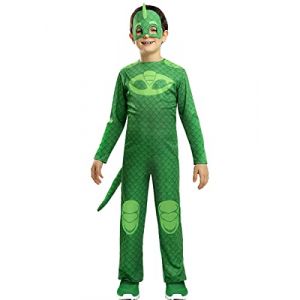 Funidelia Déguisement Gluglu Pyjamasques pour garçon, Licence Officielle, Taille 7-9 ans Dessins Animés, Yoyo - Costume pour enfant pour les fêtes, le Carnaval et Halloween (Funidelia FR-BE-LU, neuf)