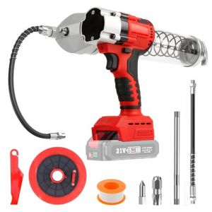 LIROPAU Pompe A Graisse Electrique Compatible avec Milwaukee 18V Batterie - 150g/min - 13000 PSI Pistolet &agrave; Graisse sans Fil avec Tuyaux, Tuyau de 35 cm, 1 Pince-&eacute;tau, Pointe Pointue, Cheveux Courts (WHKCLTDD, neuf)