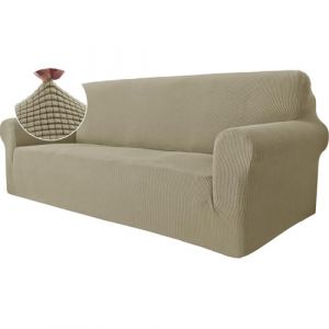 Ystyle Housse Canapé 3 Places avec Accoudoirs, Extensible Housses de Canapé, Universelle Housse Canape Protection Chat Chiens Griffures, Housse Fauteuil Antidérapante, Kaki (YSTYLE HOME, neuf)