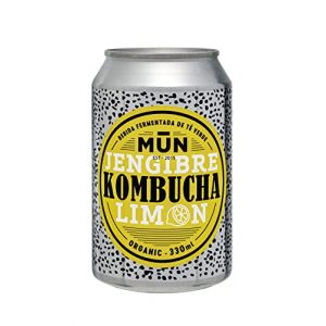 Mun Kombucha Lot de 12 boîtes de thé Kombucha Gingembre et Citron 330 ml (Mun Kombucha, neuf)