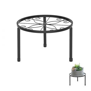 Support de Pot de Fleur, Support à Plantes en Métal, Balcons Tabouret Plante, Support de Fleurs pour L'intérieur, Convient pour Intérieur, Extérieur, Cour, Jardin, Balcon, 21 x 9cm (DONGFENGHOUSE, neuf)