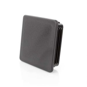 Bouchon à lamelle pour Tuyau Carré - 50x50 mm - Noir - PE Polyéthylène - Bouchons de Couverture - Cache Tube en Plastique Robuste - pour Une Protection Parfaite (Logist System PL, neuf)