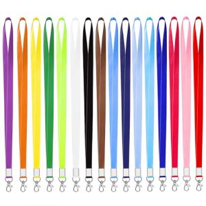 RYXZEN Cordon Tour de Cou 16 Coloré Tour de Cou Porte Badge 45cm Courroie de Lanière Lanyard Strap Neck Sangle Cordon avec Fermoir Mousqueton Pivotant pour Carte d'identification Porte-clés (RYXZEN, neuf)