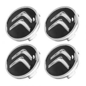 Fsaklaskdy 4 Pièces Cache Moyeux, 60 mm Enjoliveurs pour Auto, ABS Cache Moyeux, Cache de Roue Centrale, Capuchon Enjoliveur Centre Roue Compatible avec Citroën C1 C2 C3 C4 C5 Moyeu Aluminium, Noir (BUSUIOC AISEO S.R.L., neuf)