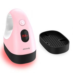 ARJudy Mini Presse &agrave; Chaud Portable, Presse &agrave; Repasser avec Affichage LED, 3 R&eacute;glages de Temp&eacute;rature, Base Isolante de S&eacute;curit&eacute;, Id&eacute;ale pour Travaux Manuels, T-shirts, Chapeaux, Vinyle HTV(Rose Blanc) (ARJudy FR, neuf)