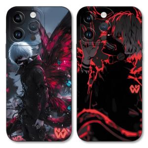 TBNMBGY 2 Pi&egrave;ces Manga Coque pour Samsung Galaxy S24 FE 6.7", Case Cartoon Design Anime Manga Motif &Eacute;tui de Protection Housse TPU Souple Anti-Choc Doux Case, Papillon (guangshuishirongjingshangma, neuf)