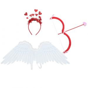 Hemobllo Ensemble Arc Et Fl&egrave;ches de Cupidon en Mousse, Accessoire Fl&egrave;ches de Cupidon pour F&ecirc;tes, Cosplay, S&eacute;ances Photo, Mat&eacute;riau en Mousse L&eacute;g&egrave;re, Un Ensemble (Leopolerd, neuf)
