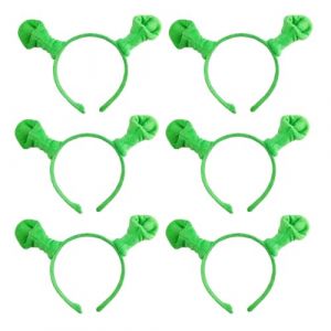HAICN Lot de 6 bandeaux &agrave; oreilles Shrek en peluche pour maquillage - Accessoires d'Halloween et de cosplay - Vert (Kenlim, neuf)