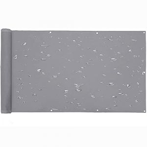 QIAOH Brise Vue Balcon Exterieur 50cm x 1000cm, Brise-Vue pour Balcon, Toile Brise Vue Balcon Anthracite Résistant Aux UV, Serre-Câbles en Nylon Et Cordon (OIOOOSAQ, neuf)