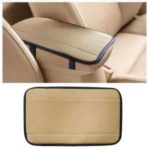 Flaconi Coussin Accoudoir Voiture,Accessoire Voiture,Voiture Accoudoir Pad,Housse Accoudoir Voiture,Tapis de Boîte D'accoudoir de Voiture,Universel pour la Plupart des Voitures(Beige) (shenhua auto, neuf)