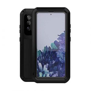 LOVE MEI Coque pour Samsung Galaxy S20 FE 5G, Outdoor Sports Heavy Duty M&eacute;tal Blind&eacute; Coque &Eacute;tanche Antichoc Anti-poussi&egrave;re Full Body Protection Case avec Verre tremp&eacute; pour Galaxy S20 FE 5G (Noir) (Yeon store, neuf)