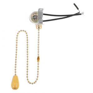 Interrupteur à Tirette Pour Lampe De Plafond - Accessoire D'éClairage - Cordon D'Interrupteur Noir Universel (Joan Yue, neuf)