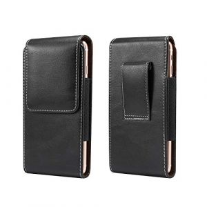 &Eacute;tui vertical en cuir de qualit&eacute; sup&eacute;rieure pour iPhone 11 Pro Max, XS Max, 8 Plus, 7 Plus, 6 Plus, pochette de ceinture pour Samsung Galaxy S10+, S9+, S8+, J4+, A50, A50S, A60, M30S, A20 (Bioassay-EU, neuf)