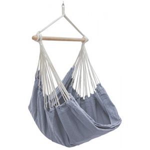 AMANKA Chaise Suspendue Exterieur XXL - 185x130 Fauteuil Suspendu Balancelle de Jardin Fauteuil a Suspendre Fauteuil Relax Intérieur Siege Suspendu Exterieur Balancelle 1 Place Fauteuil Siège Suspendu (einspreis, neuf)