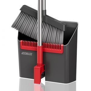 JOYMOOP Ensemble Balai et Pelle &agrave; poussi&egrave;re, Pelle et balayette Long Manche, Balai sans se baisser pour int&eacute;rieur et ext&eacute;rieur, Noir et Rouge (JOYMOOP Store, neuf)